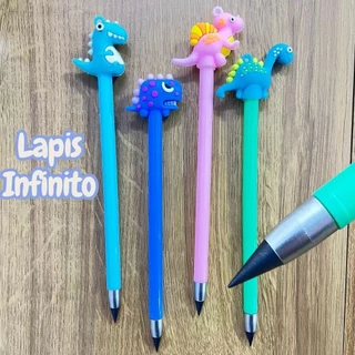 KIT com 1/2/4/6 Lapis Infinito Canetas Dinossauro Manchado Criativo Ponta Fina Nova tecnologia ilimitada escrita