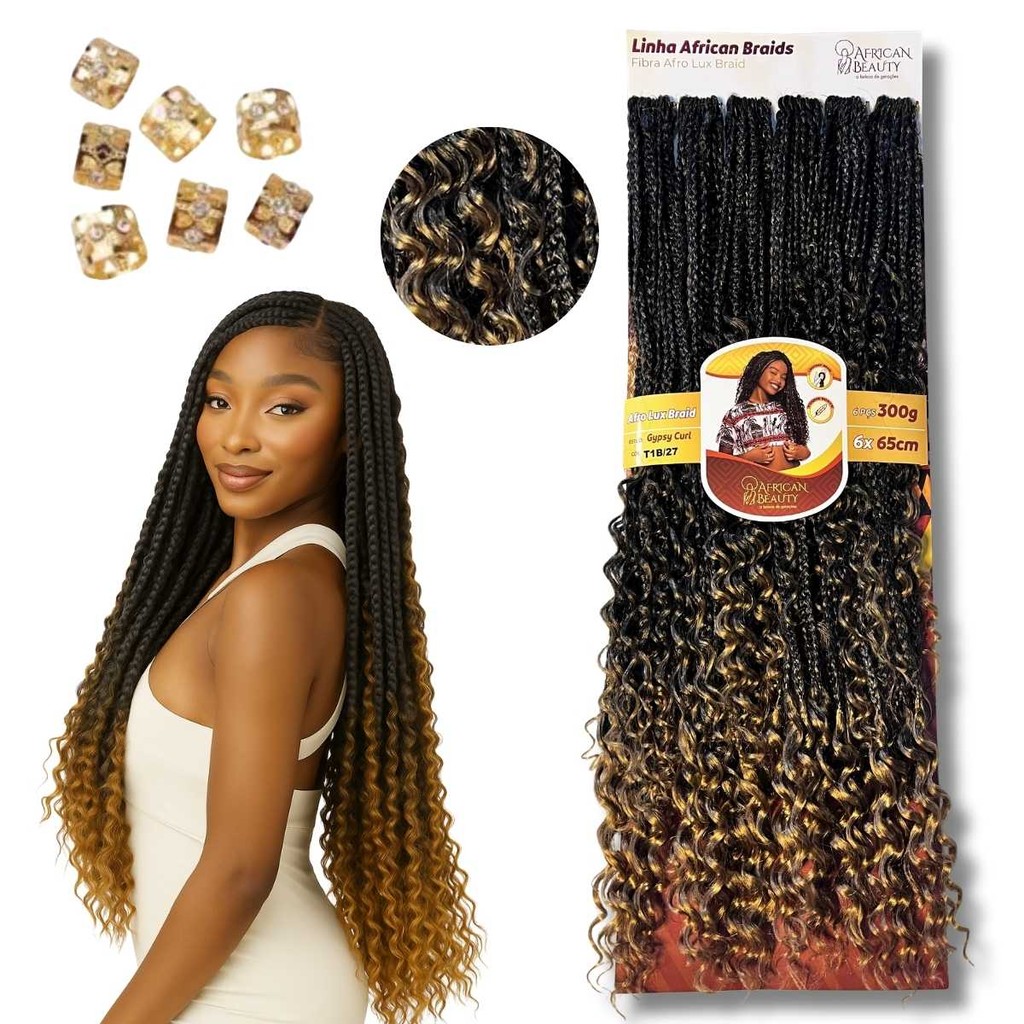 Cabelo Cacheado 6x Gypsy Crochet Braid Tranças 65 cm | Shopee Brasil