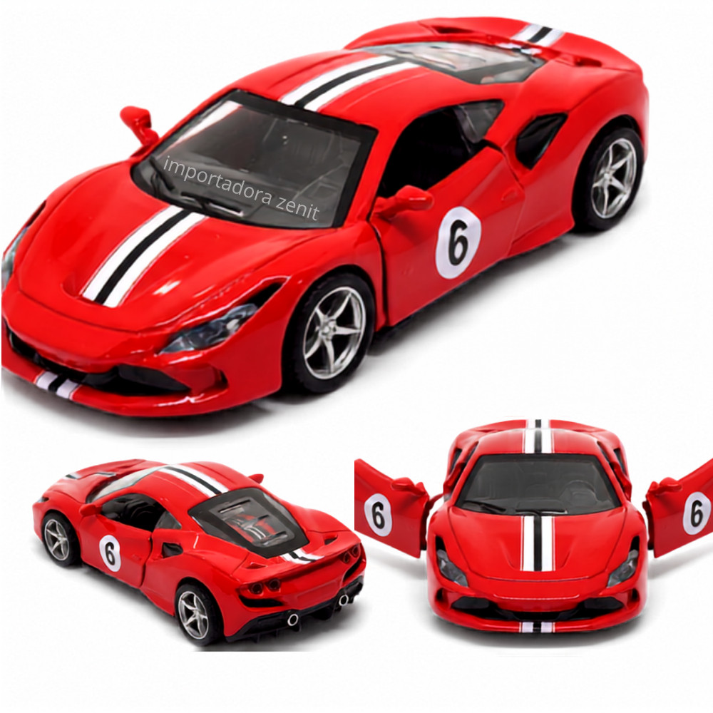 Miniatura Ferrari F8 Tributo Nº 6 Escala 1:36 em Metal
