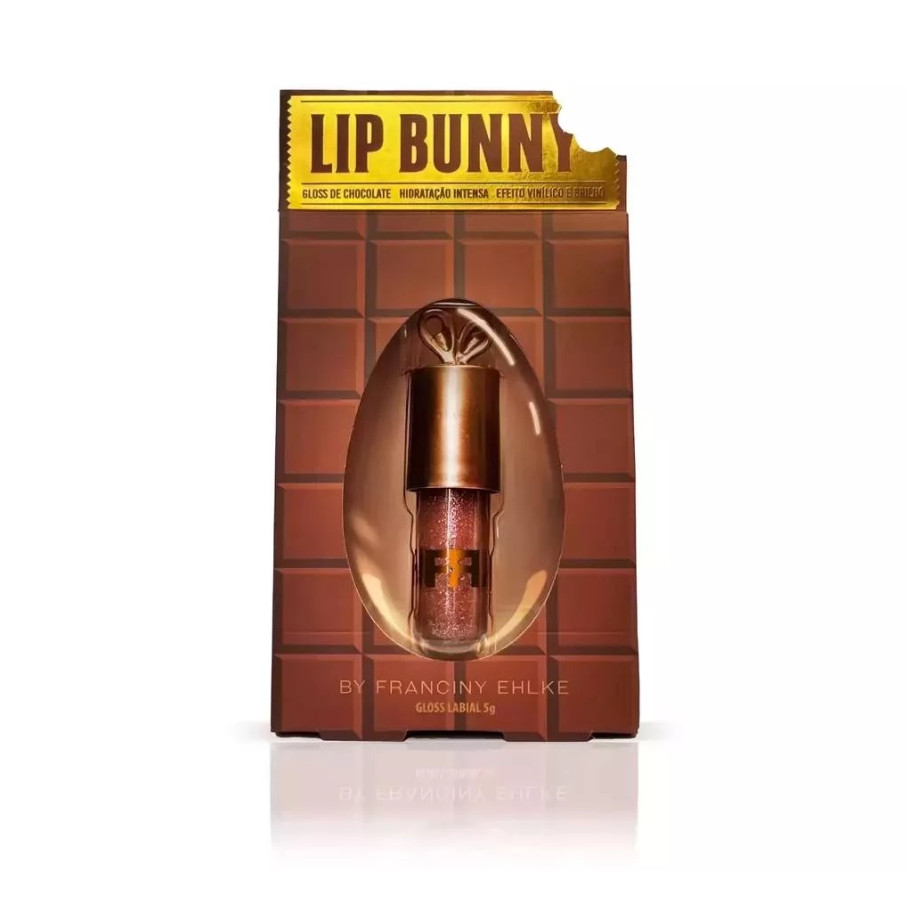 Gloss Labial Fran by Franciny Ehlke Lip Bunny 5G Chocolate Hidratante Protetor Chaveiro