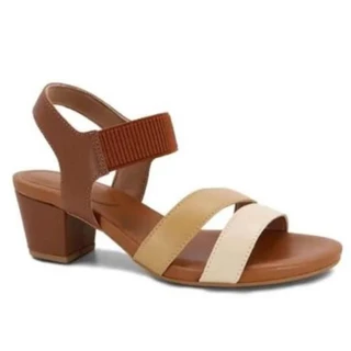 Sandália Feminina Salto Bloco Couro Legítimo Usaflex Y8209 em Oferta na Shopee