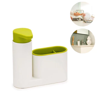 Porta Detergente E Dispense De Sabonete Líquido Com Suporte Esponja Casa Cozinha Limpeza