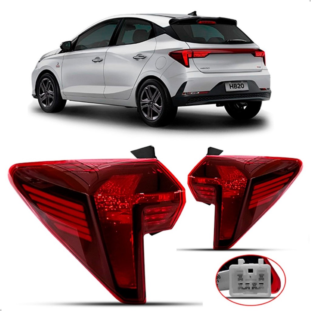 Lanterna Traseira para Hb20 Hatch 2023 2024 2025 S/led Canto | Shopee ...