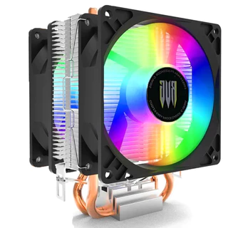 Cooler CPU Gamer Fan Duplo RGB 2100 RPM TDP 120W Intel AMD 3 Pinos