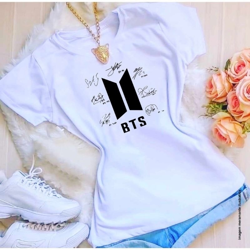 Camiseta BTS Unissex kpop army | Shopee Brasil