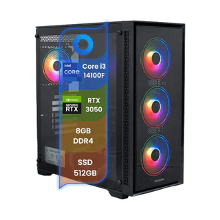 PC Gamer TOP Concórdia Processador Intel Core i3 14100F 8GB SSD 512GB RTX 3050 Fonte 500W FreeDos em Oferta na Shopee