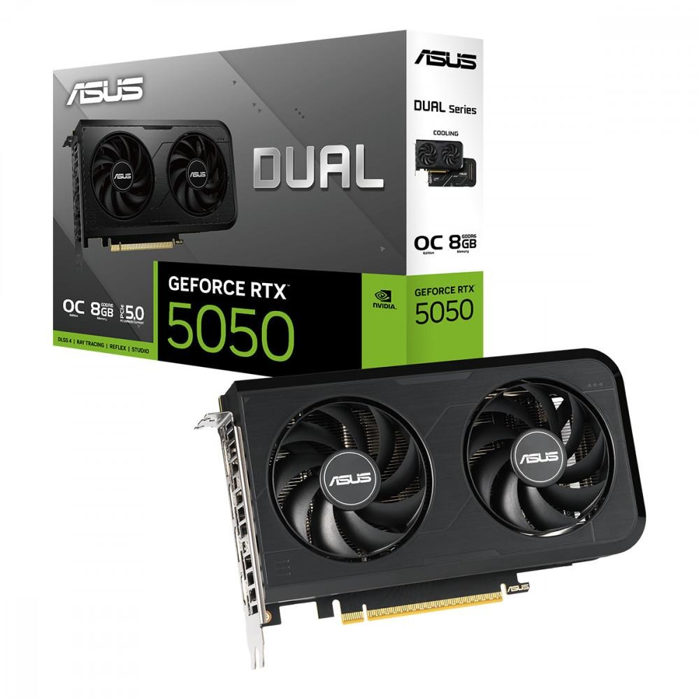 Placa de Vídeo Asus GeForce RTX 5050 Dual 8GB GDDR6 OC 128Bi