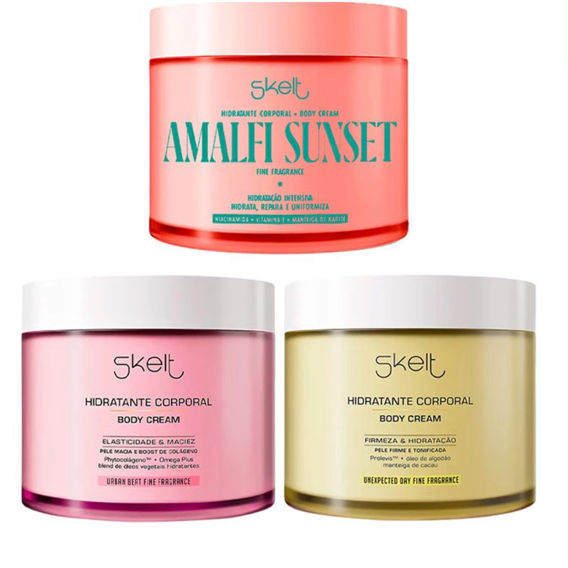 Body cream hidratante Amalfi, Urban ou Unexpected Skelt Beat Creme Hidratante