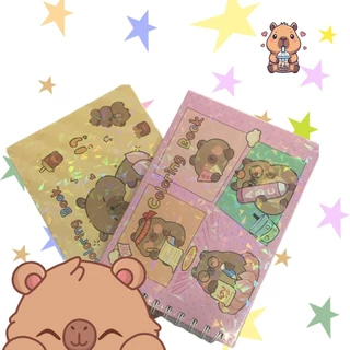 Livro de Colorir Capivaras 48 Folhas 120 Gramatura Caderno de Desenho Pintura Coloring Book Original A5 Capa Dura em Oferta na Shopee