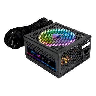 Fonte Alimentação Para Pc Gamer Atx 750w 80 Plus Pfc Ativo Cor Preto com Led ARGB