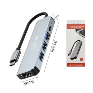 Adaptador Tipo C 5 em 1 para USB 3.0/Tipo C marisa em Oferta na Shopee