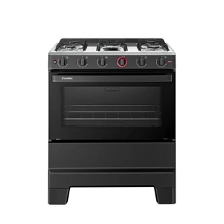 Fogão Esmaltec Ideal Super 5 Bocas Preto Bivolt 0104002937 em Oferta na Shopee