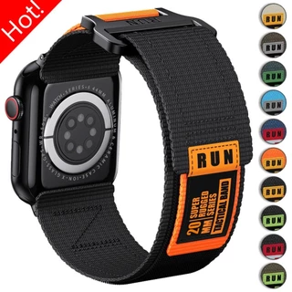 Faixa Esportiva De Nylon Compatível Com Apple Watch Ultra 3/2 49mm 46mm 42mm 45mm 44mm 41mm Série 11 10 9 8 7 6 SE 5 4