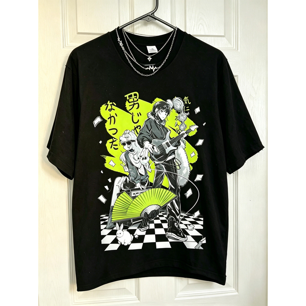 Camiseta Unissex Anime Mitsuki Koga Yuri Estampa Neon Verde