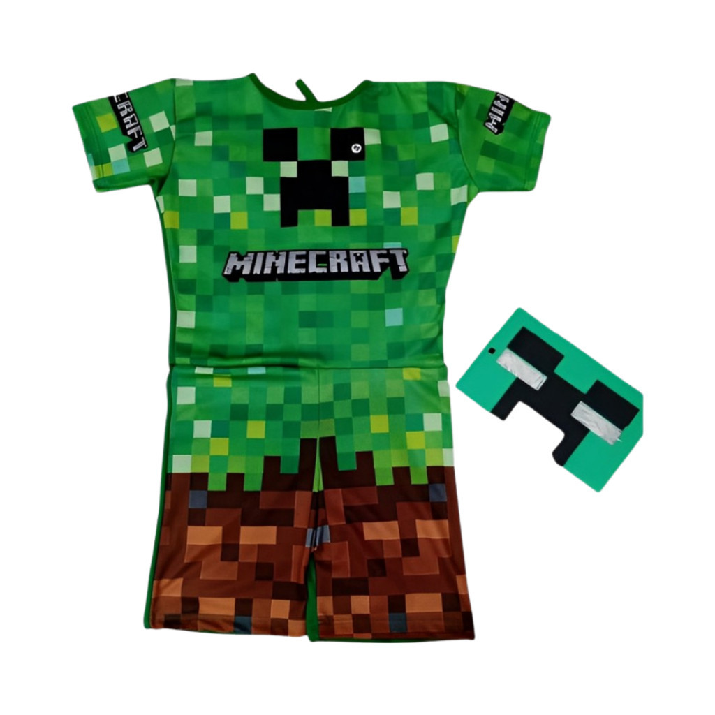 Fantasia Infantil Minecraft Roupa Steve Meninos | Shopee Brasil