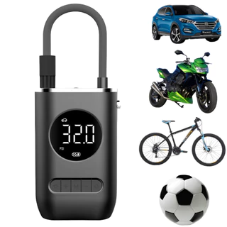 Mini bomba de ar digital para encher pneus, universal para carros, motos e bicicletas, iluminação LED