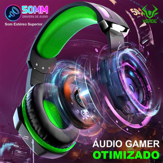 Fone De Ouvido Gamer Com Led - Pc, Ps4, Ps5, Xbox E Switch