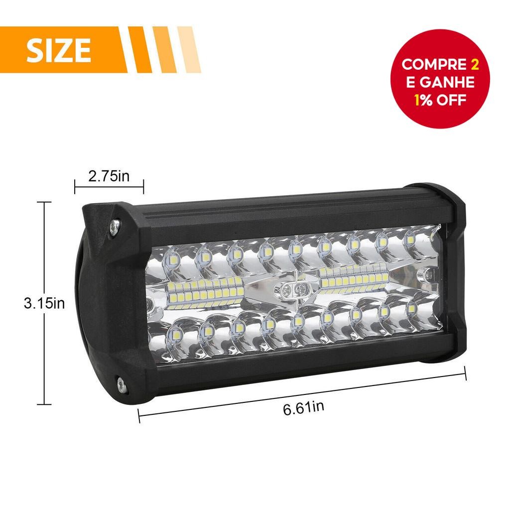 Novo Farol de Trabalho LED Offroad de 40LED 400W, Barra de Luz de Direção à Prova d'Água