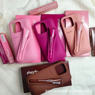 [Mesmo Estilo De Haili] Capa De Telefone Batom RHODE Com Logotipo Para iPhone 16 15ProMax 11 12ProMax 13ProMax 14ProMax