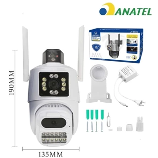 Câmera de segurança externa de lente dupla com sirene de LED e sirene de polícia  ICSEE em Oferta na Shopee