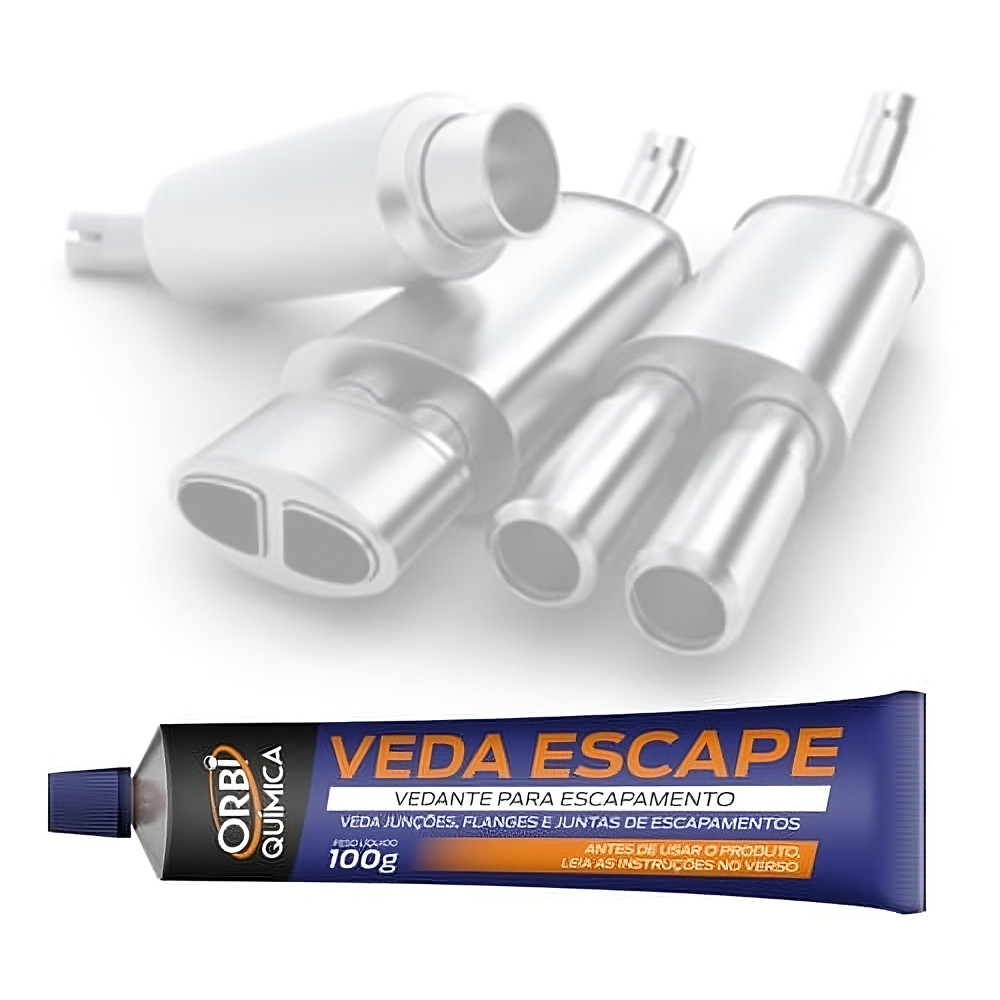 Cola Adesivo Veda Escapamento de Alta Temperatura 100g Motos Caminhão ...