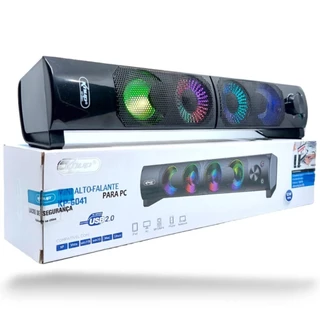 Soundbar de Encaixe Alto-falante Kp-6041 Portátil Preto Tv Pc Notebook Celular Tablet