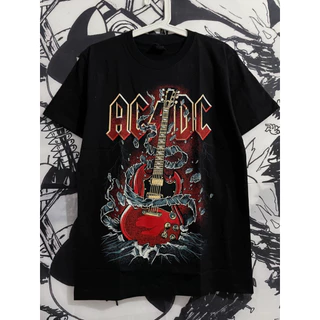 Camiseta AC/DC Rock Clássico Unissex Oversized 100% Algodão Concerto Show Envio Imediato