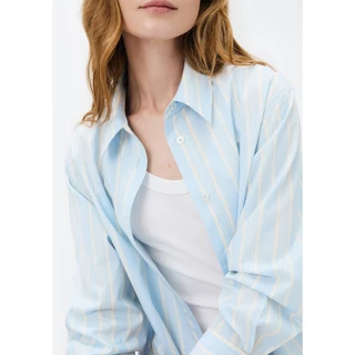 Camisa Feminina Manga Longa Em Fio Tinto em Oferta na Shopee