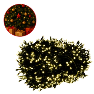 Pisca strobo 30m 1200 LED Branco Quente 110V Decoração Natal