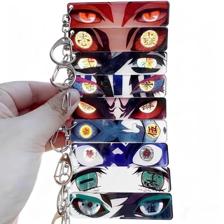 Criativo Demon Slayer Mudança De Cor Olhos Chaveiro Anime Acrílico Periférico Colecionável Amigo