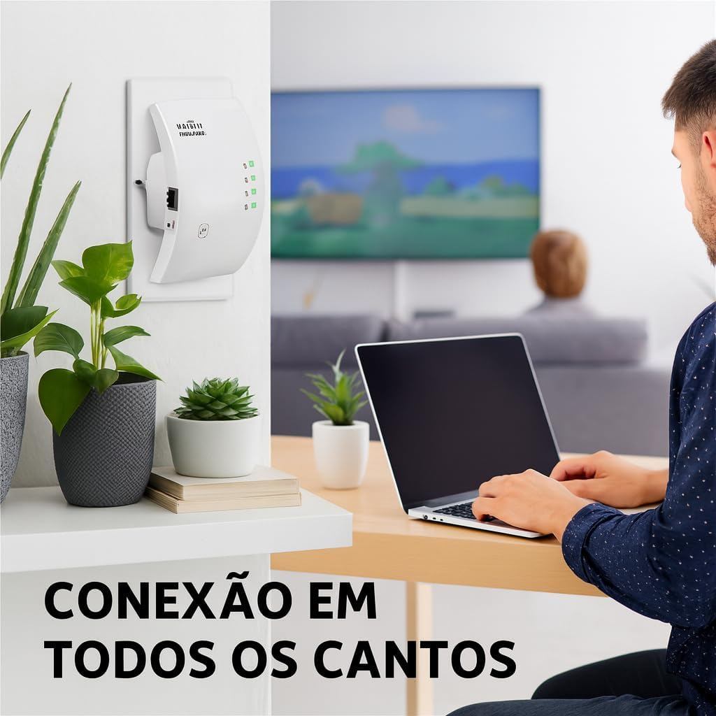 Roteador Repetidor WiFi Wireless N 300Mbps WR-01 Amplificador de Sinal Internet Sem Fio