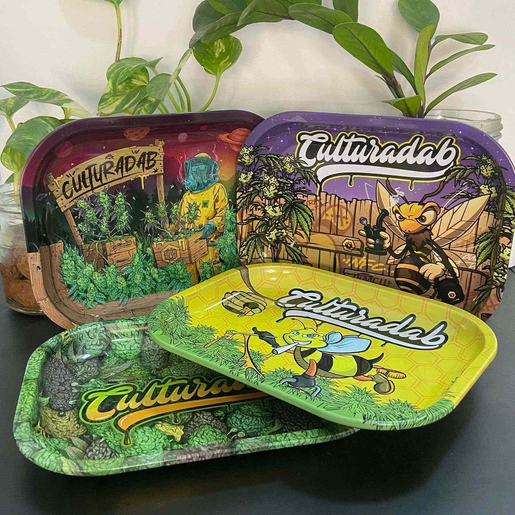 Bandeja de Metal Culturadab 18x14cm Escolha sua Estampa