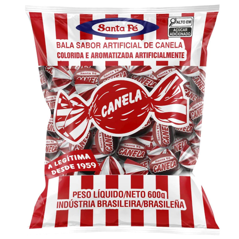Bala Dura Canela Santa Fé: R$ 4,49 🍬