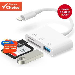 Leitor De Cartão IOS Para Telefone 2 Em 1 SD TF De Memória Visualizador De Câmera Adaptador USB Apple 3