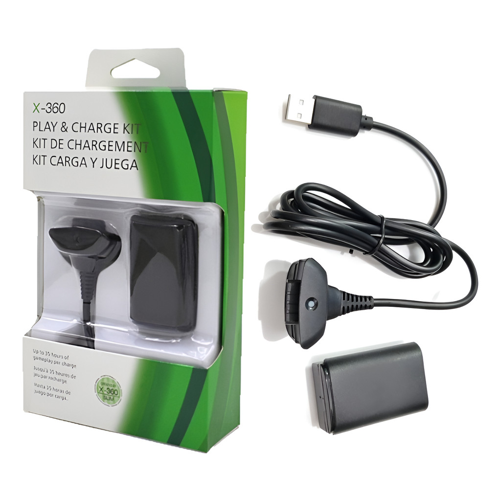 Cavo USB Per Xbox 360 &ndash; Cavo Di Ricarica E Riproduzione 1m (Grigio) &ndash; Usato In Buone Condizioni