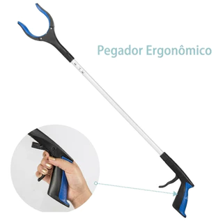 Pegador De Objetos Mão Mecânica Cabo Extensor Pinça Garra