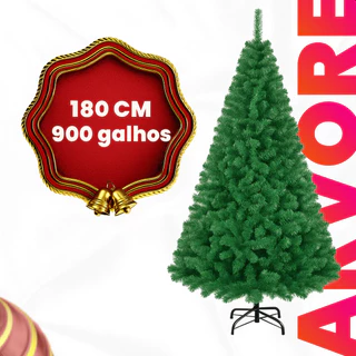 Árvore de Natal 1,80 Metros 900 Galhos Pinheiro Verde Cheia Luxo Gorda Decoração 180cm