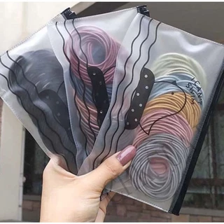 400 Unidades Com Saco Mulheres Faixas De Borracha/Coreano Cabelo Bandas Elásticas/Cor Sólida Populares Laços