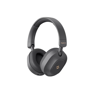 HAVIT H668BT Headphone Gamer Bluetooth 5.4 Multiponto On-ear 3D 55h ANC HIBRIDO - Preto, Bege e Violeta