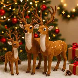 Enfeite de Natal Rena Decorativa 15cm / 25cm / 35cm – Cervo Bambi Decoração Natalina