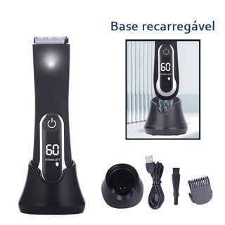 Maquina A prova de agua Aparador de Pelo Corp,Aparador de pelos corporal e íntimo à prova d’água