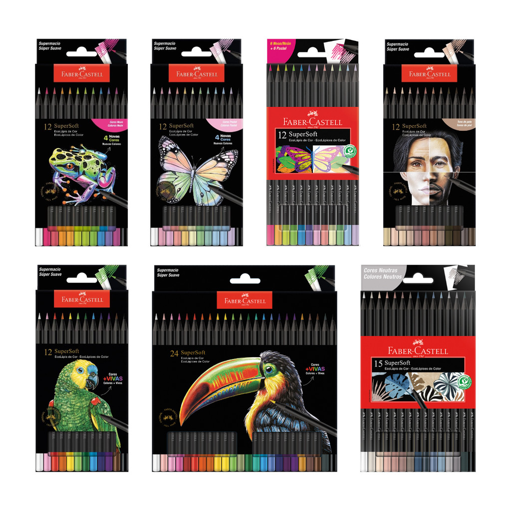Lápis de Cor Profissional Faber Castell Supersoft Escolha o Seu