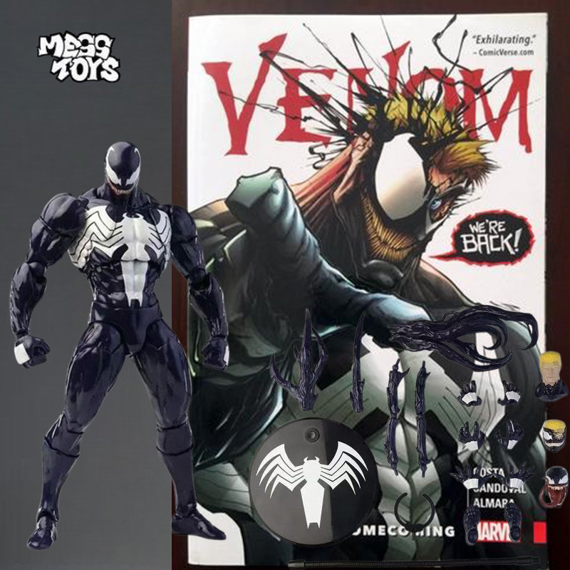 CT Mess Toys Symbiote Homem Aranha Figura De Ação Preto Fatal