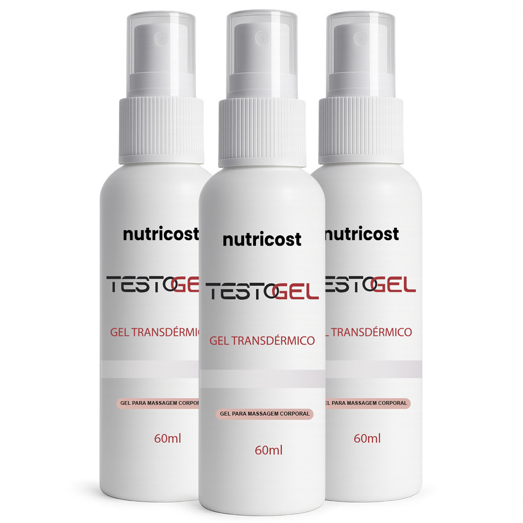 3 Testo Gel 60ml Original Pronta Entrega Testogel