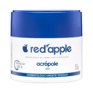 Desodorante Red Apple Creme Acropole Masculino Azul 55g em Oferta na Shopee