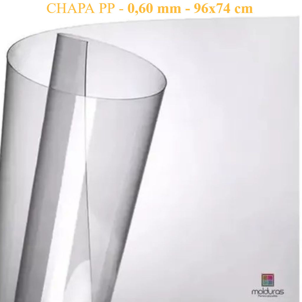 Kit 2 Placas De Polipropileno Transparente Fosca -0,60 mm - 96x74 cm PP
