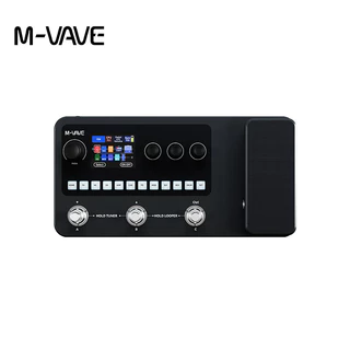 Pedal Multifuncional Para Guitarra/Baixo M-VAVE MK-20 Com 120 Tons AMP Integrados E 10 Módulos De Efeito link MIDI Funçã