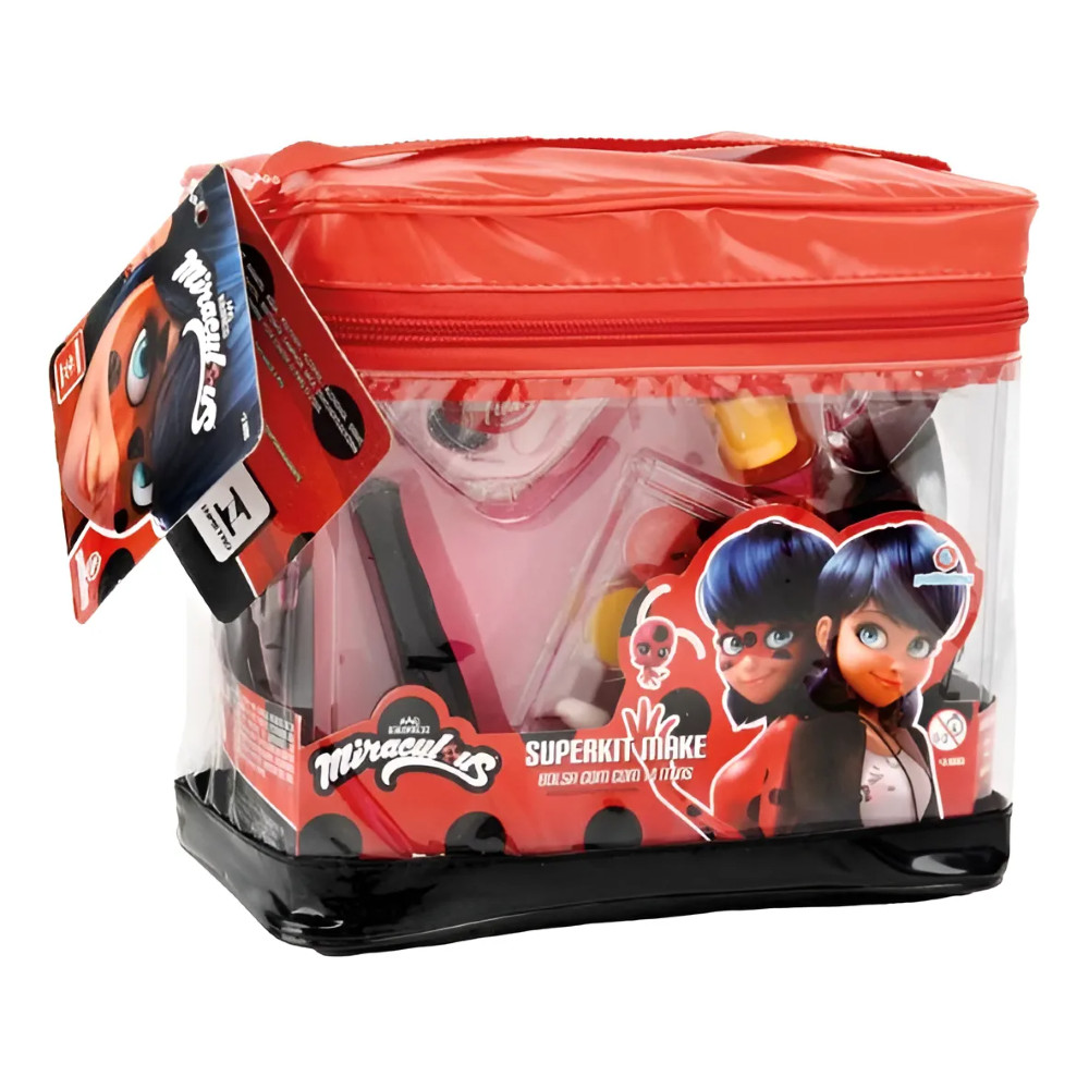 Super Kit De Maquiagem Infantil Antialérgica Ladybug Miraculous ...