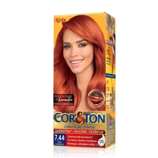 Cor E Ton 7.44 Ruivo Acobread - em Oferta na Shopee