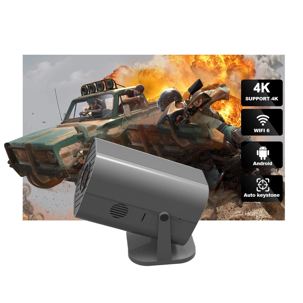 Projetor Portátil 4K HD 1080P Com WiFi E Bluetooth , Adequado Para ...